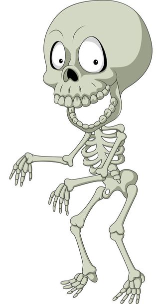 Çizgi film komik insan iskeleti - Vektör, Görsel
