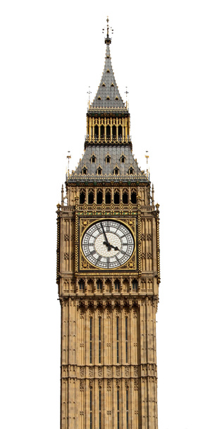 Big Ben Lontoossa, Iso-Britannia, eristetty valkoisella taustalla
 - Valokuva, kuva