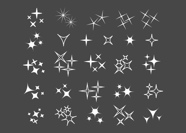 Bright firework, decoration twinkle, shiny flash. Glowing light effect star. Sparkle lights vector - Vector, Image