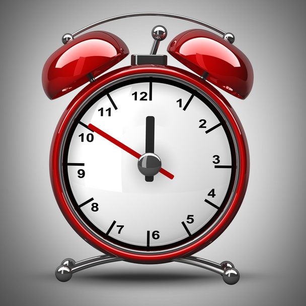 Red alarm clock - Foto, afbeelding