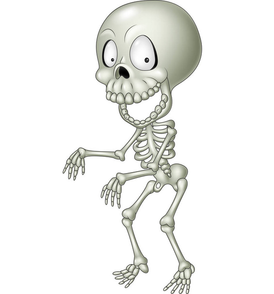 Γελοιογραφία αστείος ανθρώπινος σκελετός - Διάνυσμα, εικόνα