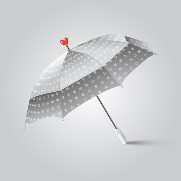 Ilustracja wektorowa parasol z serca. - Wektor, obraz