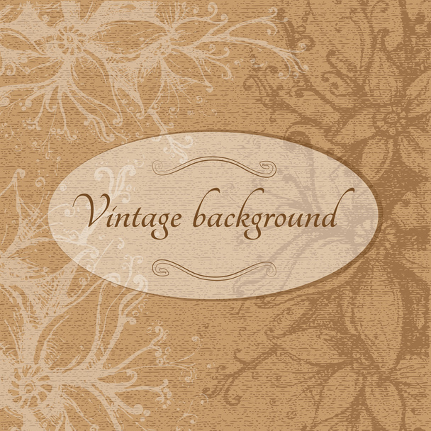 Vector vintage floral background. - Vecteur, image