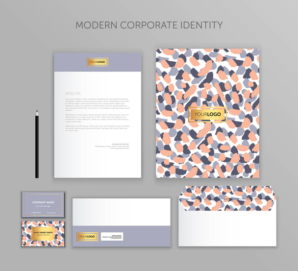 Corporate identity business set. Modern stationery template design. Documentation for business. - Vector, Image