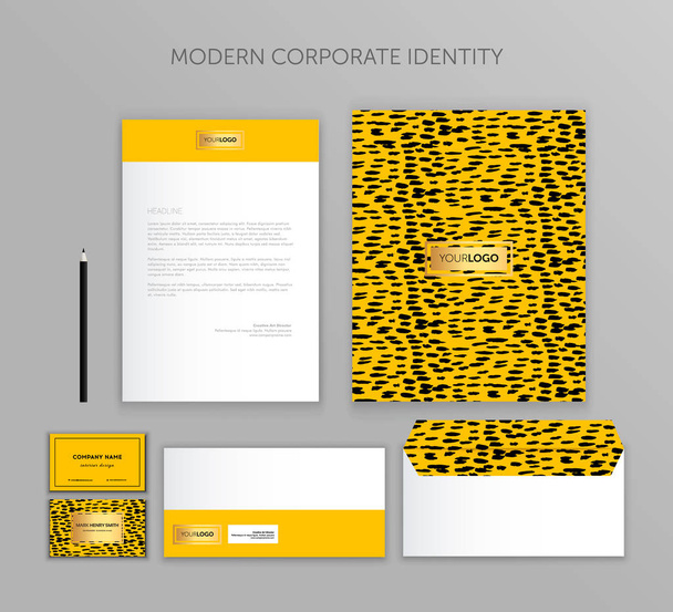 Corporate Identity Business gesetzt. modernes Design von Schreibwaren-Vorlagen. Dokumentation für Unternehmen. - Vektor, Bild