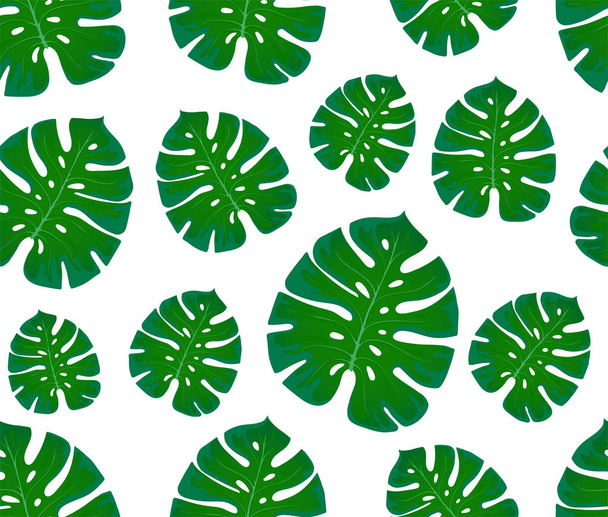 monstera nahtlose Muster. Druck mit Blättern. Design von Textilien und Stoffen. trendige Palmblätter - Foto, Bild