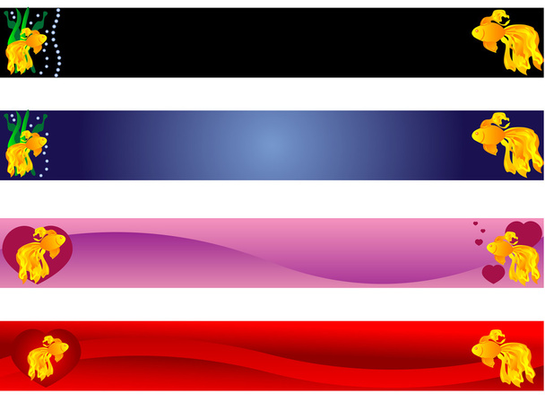 kleur banners - Vector, afbeelding