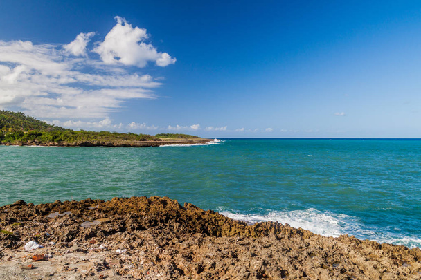 Coast in Baracoa, Cuba on background - 写真・画像