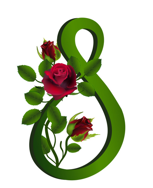 Flowers for a woman - Vector, Imagen