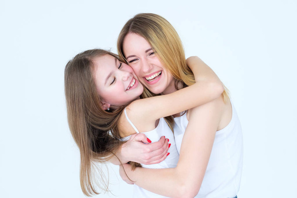 mother daughter love family hug togetherness - Fotó, kép