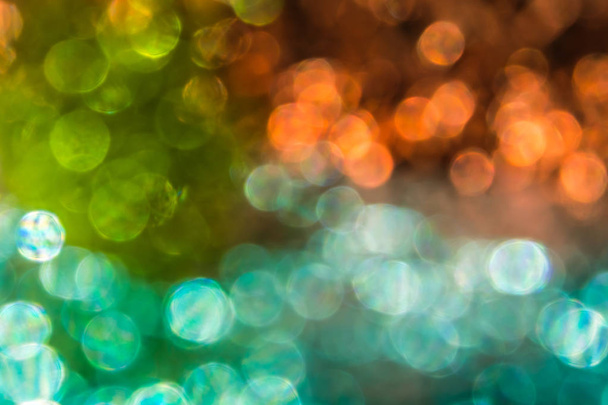 Abstract blue and golden bokeh background - Foto, Imagen