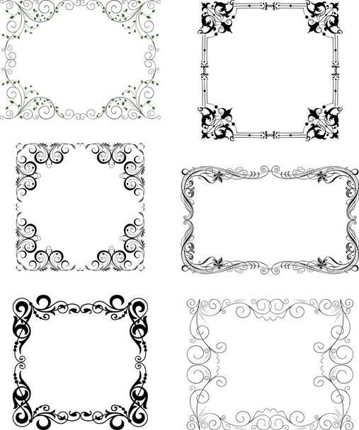 Set of the different decorative frames - Vector, Image