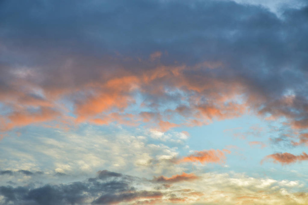 Beautiful summer cloudscape with vibrant colors filling the sky - Photo, Image