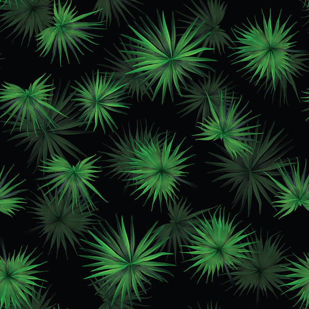 Palm Monstera Seamless Pattern. - Vector, Imagen