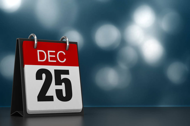 3D-Darstellung des Kalenders 25. Dezember - Foto, Bild