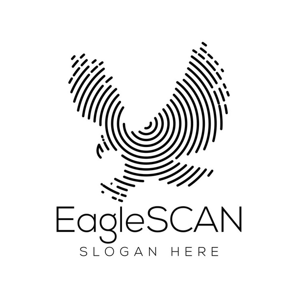 Eagle Scan technologie élément vectoriel logo. Modèle de logo de technologie animale
 - Vecteur, image