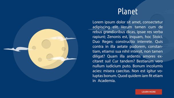 Planet koncepční Banner Design - Vektor, obrázek