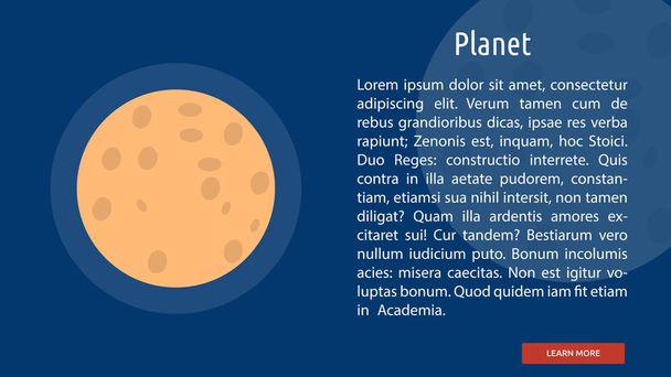 Planet fogalmi Banner Design - Vektor, kép