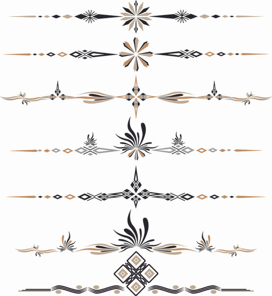 vector kleur decoratieve ornamenten - Vector, afbeelding