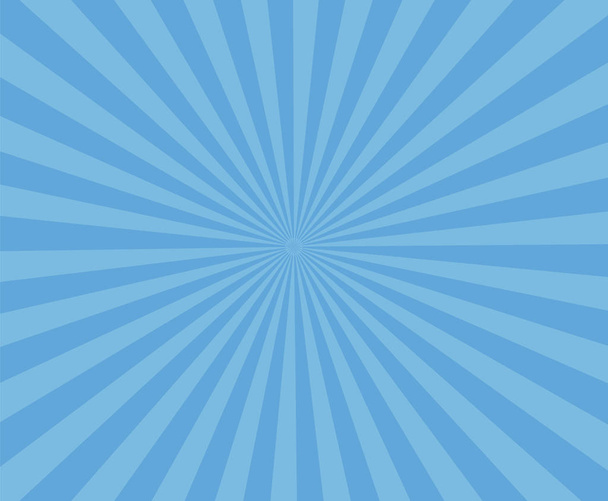 blue art striped background. modern stripe rays background. abstract blue background with sun rays. - Vector, Image