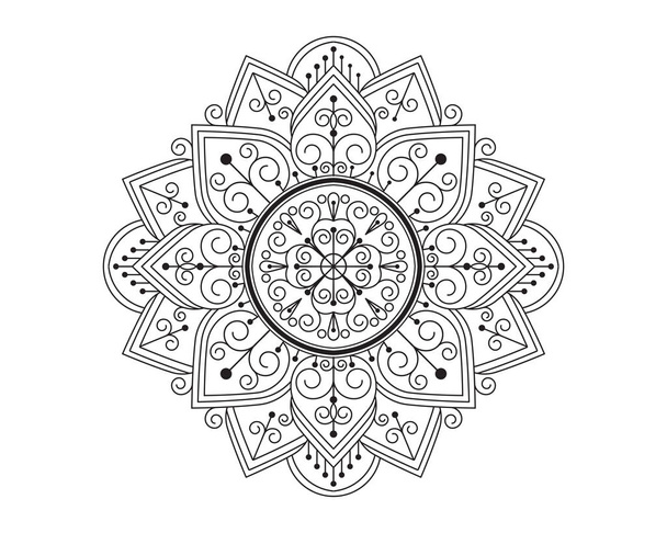 Mandala Schönheit Ornament Vektor Symbol Illustration Design - Vektor, Bild