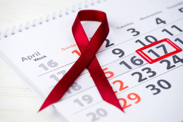 World Hemophilia Day. 17 April mark on the calendar - Foto, Imagem