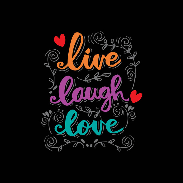 Cartaz de tipografia desenhado à mão Live Lough Love
 - Foto, Imagem