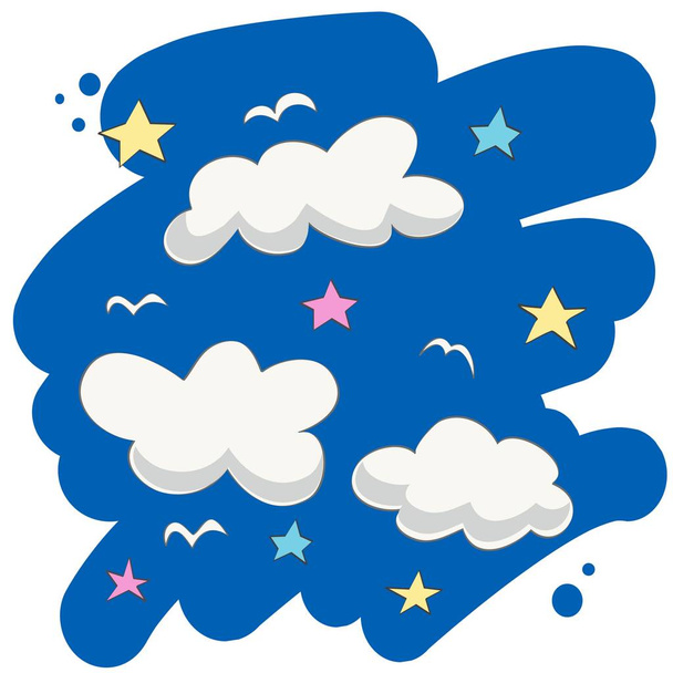 Cute baby cloud pattern - Vector, afbeelding