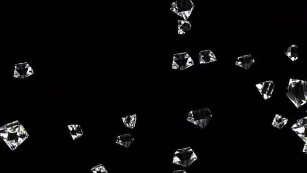 Diamanten auf Schwarz mit Schleife - Filmmaterial, Video