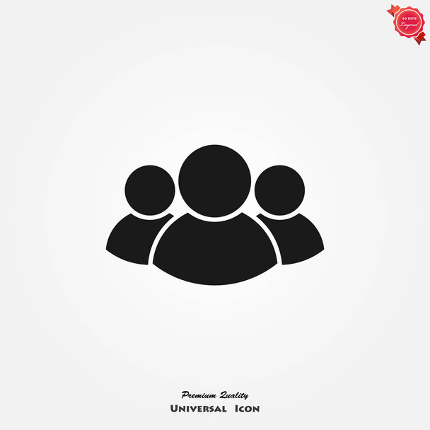 business team flat icon isolado no fundo branco, vetor, ilustração
  - Vetor, Imagem