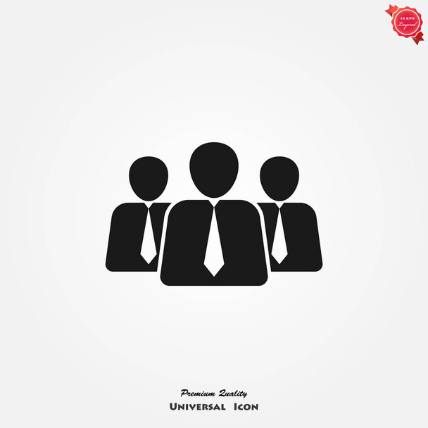 business team icône plate isolée sur fond blanc, vecteur, illustration
  - Vecteur, image