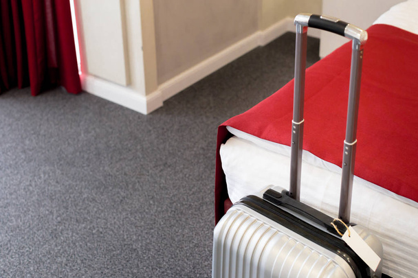 Suitcase or luggage bag in a modern hotel room - Foto, Bild