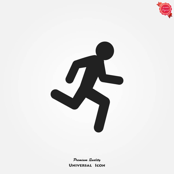 Runner flat icon isolated on white background, vector, illustration - Vector, Image