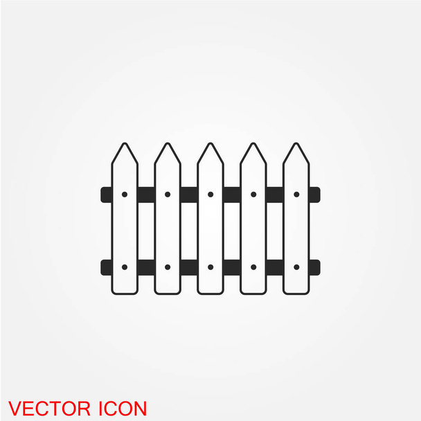 valla icono plano aislado sobre fondo blanco, vector, ilustración
 - Vector, imagen