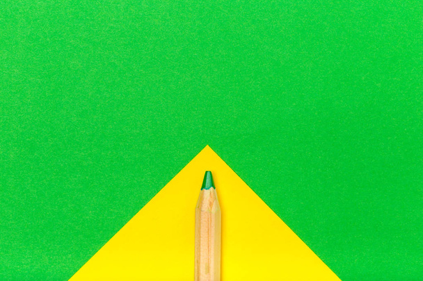  close up view of pencil lying on sheet of paper - Фото, зображення