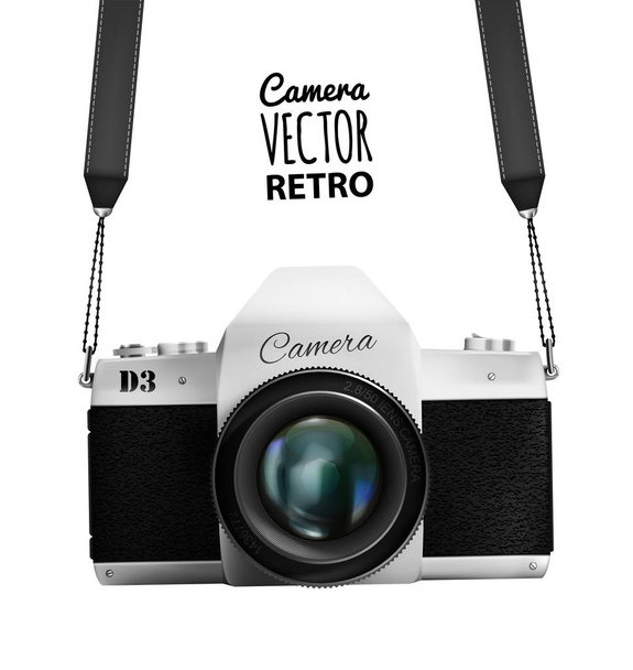 Stock vector illustration vintage camera - Vector, Image