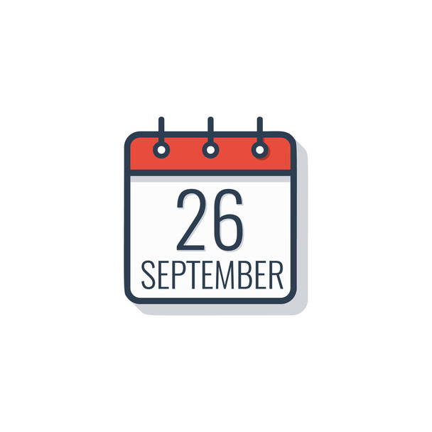 Calendar day icon isolated on white background. - Vector, Image