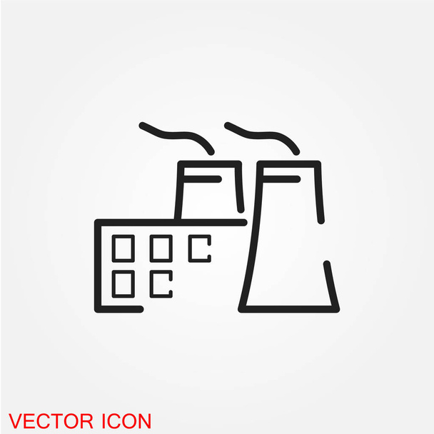 ícone plano de fábrica isolado no fundo branco, vetor, ilustração
  - Vetor, Imagem