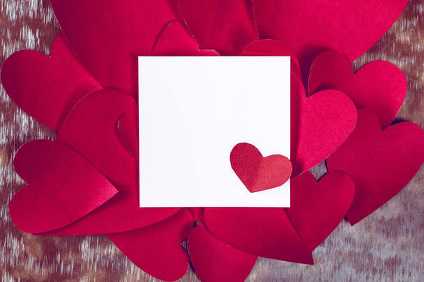 Valentines Day greeting card template  - Fotó, kép