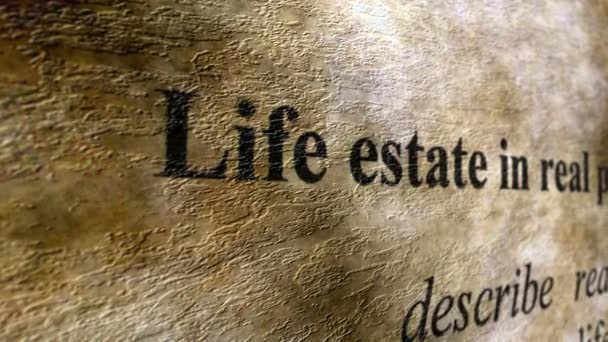 Life estate in real property - Footage, Video