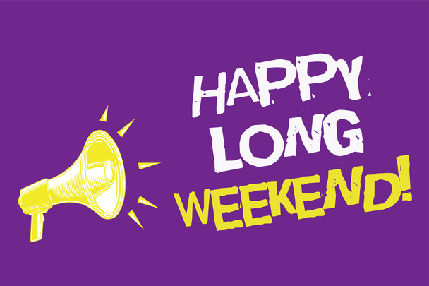 Текст от руки Happy Long Weekend. Концепция означает пожелание кому-то счастливого отпуска Путешествие в отпуск
 - Фото, изображение