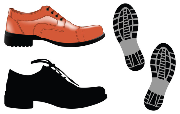 erkek ayakkabıları - Vektör, Görsel