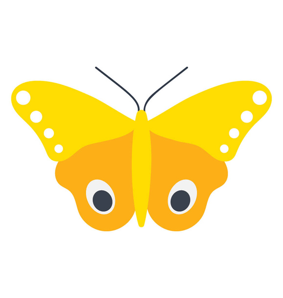 Icon for male io moth has been designed to portray icon for butterfly  - Vektör, Görsel