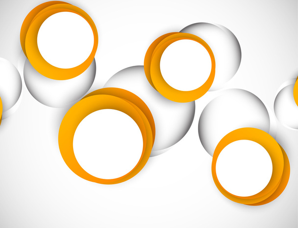 Achtergrond met oranje cirkels - Vector, afbeelding