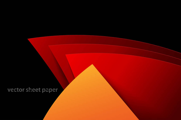 Blatt Papier Konzept Vektor Tapete auf schwarzem Hintergrund - Vektor, Bild