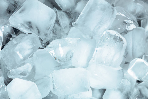 Close view of Ice cubes background - Fotoğraf, Görsel