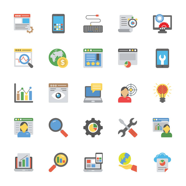 SEO and Web Optimization Icons  - Vector, imagen