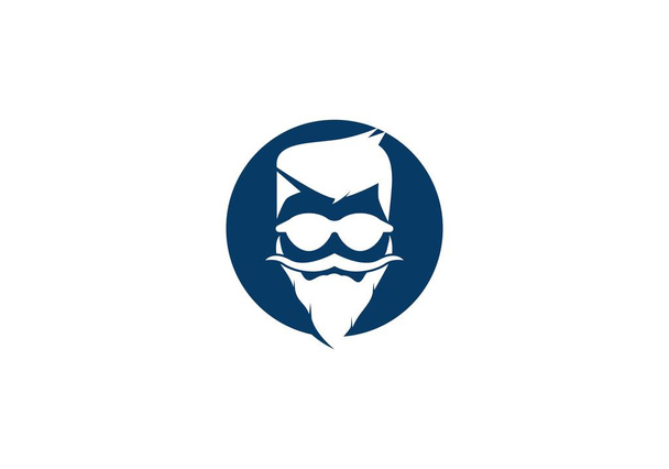 Beard logo vector icon template - Vector, Image