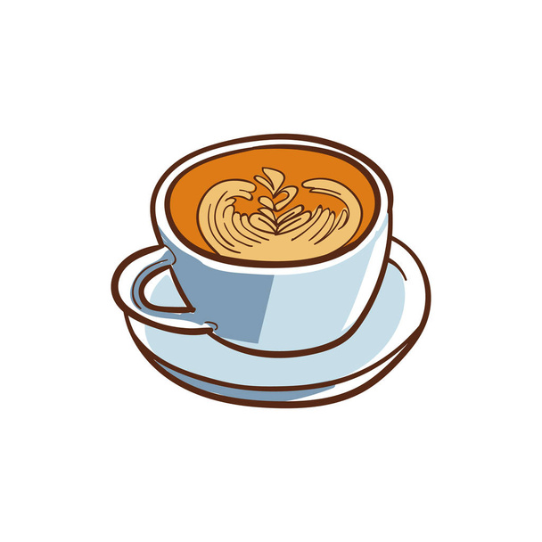 Káva cappuccino vektorové ilustrace - Vektor, obrázek