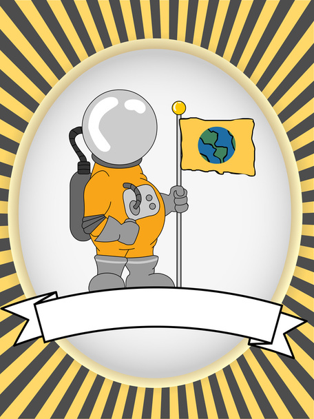 Астронавт порожня марка продукту яскрава яйцеклітина
 - Вектор, зображення